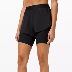 Lululemon zoned in 2 in 1 high rise short 6”